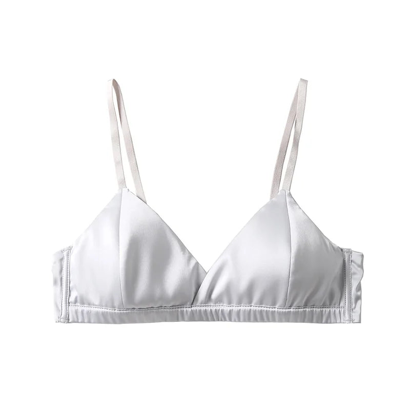 Brand Real Mulberry Silk Bra for Women Wireless Seamless Brassiere Padded Sexy Lingerie Ladies Underwear Push up Soft Healthy