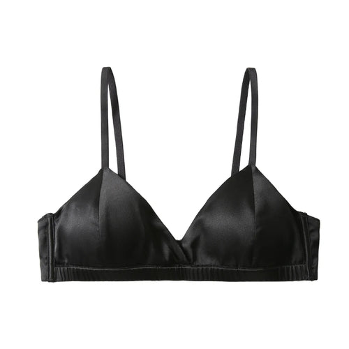 Brand Real Mulberry Silk Bra for Women Wireless Seamless Brassiere Padded Sexy Lingerie Ladies Underwear Push up Soft Healthy